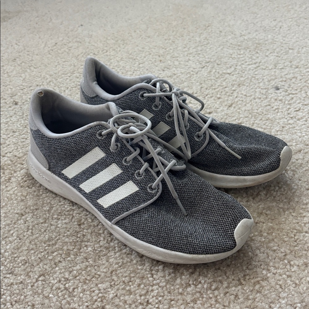 Adidas Gray and White Casual Sneakers